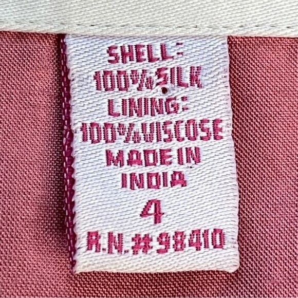 NWOT Y2K Plenty by Tracy Reese x Anthropologie Pink Silk Beaded Blazer Size 4 - Picture 10 of 15